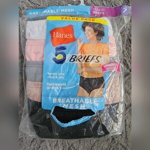 Hanes 5 pairs Breathable Mesh panties Size 7